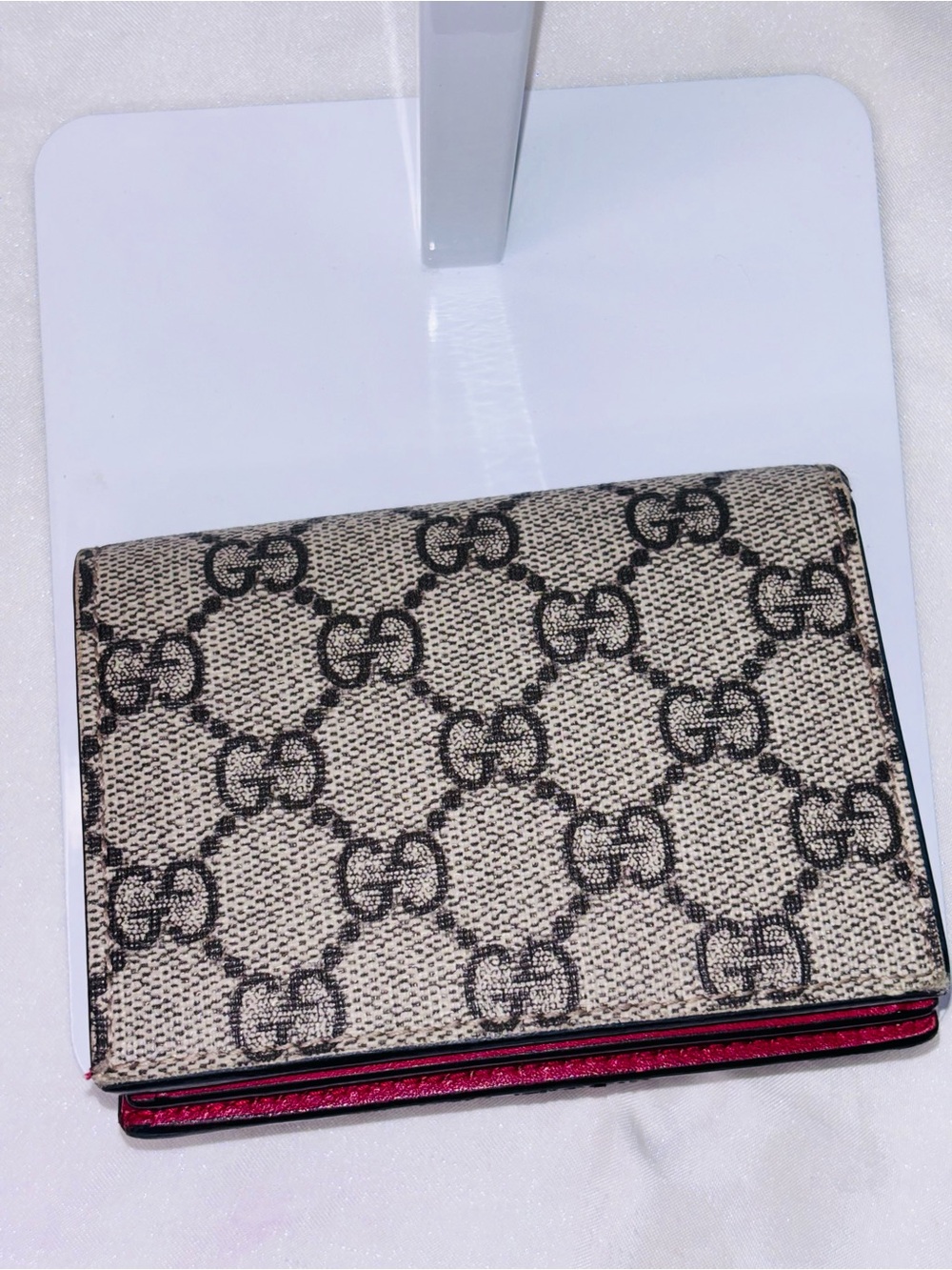 Gucci GG Supreme Crystal Cherry compact wallet, style 476050 - Picture 9 of 13